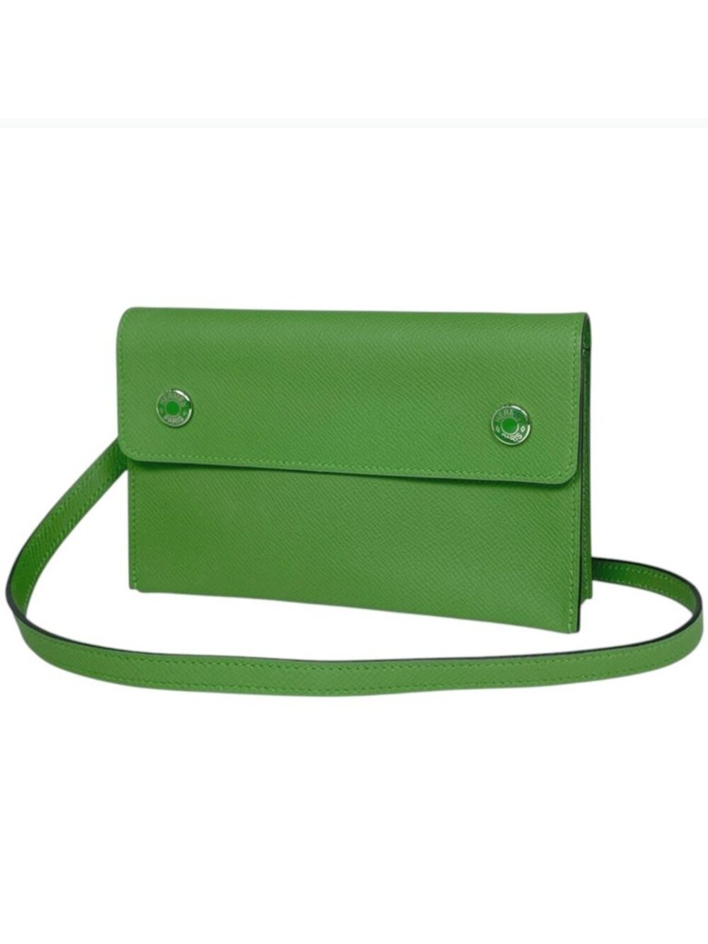 Hermes Nappe-to-Go Shoulder Bag Veau Epsom Vert Yucca